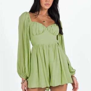 Princess Polly Sage Romper